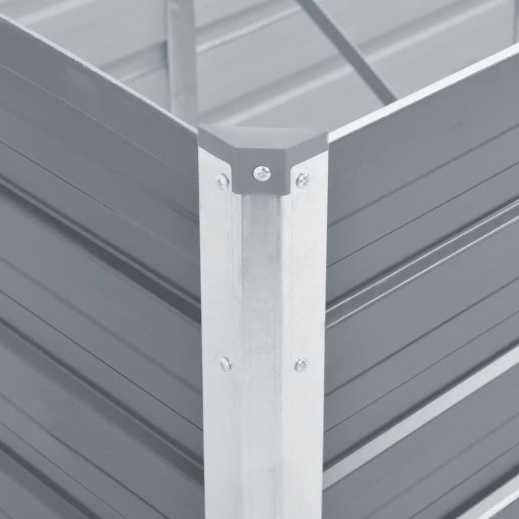 Verhoogde Plantenbak 240x80x77 cm Staal Grijs - 34% Korting!
