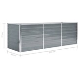 Verhoogde Plantenbak 240x80x77 cm Staal Grijs - 34% Korting!