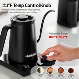 Elektrische Waterkoker Zwart - 600 ml - Precieze Temperatuur (34% korting)