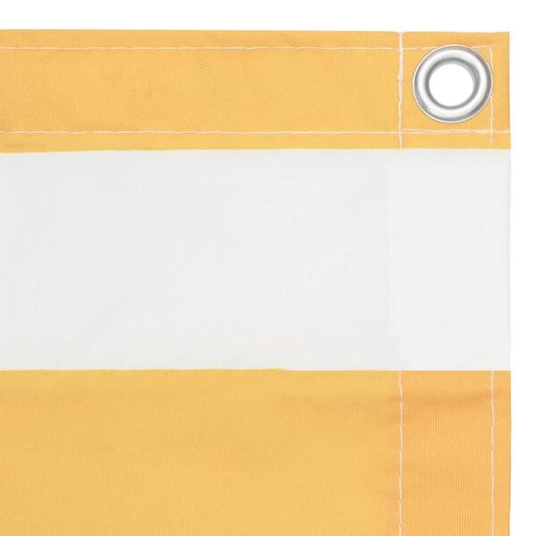 Balkonscherm 75x400cm Wit/Geel - 28% Korting!