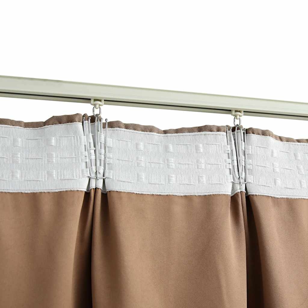 Verduisterende Gordijnen met Haken 2 St. 140x225 cm Taupe - 34% Korting