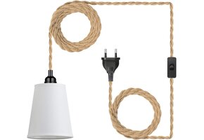Boho Hanglamp met Stoffen Kap - 32% Korting