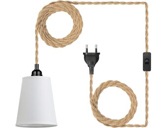 Boho Hanglamp met Stoffen Kap - 32% Korting