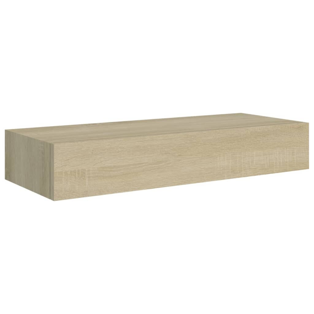 2x Zwevende Wandplank met Lade - Eikenlook MDF - 60cm - 34% Korting!