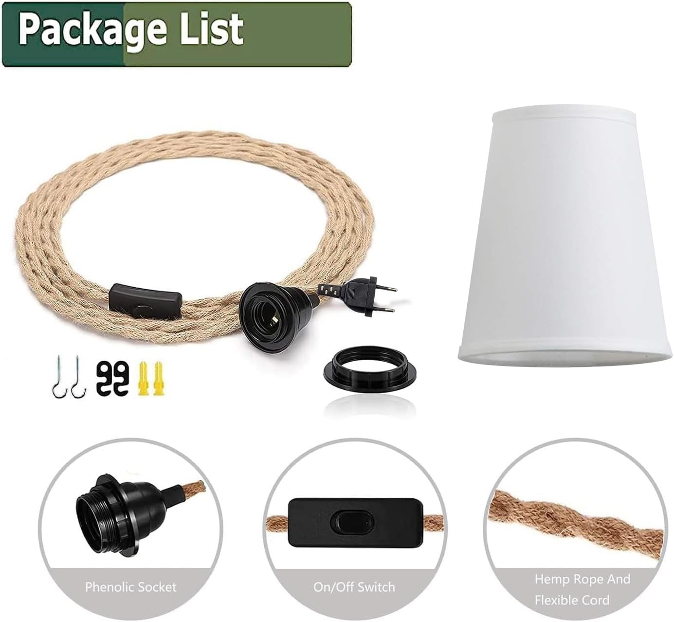 Boho Hanglamp met Stoffen Kap - 32% Korting