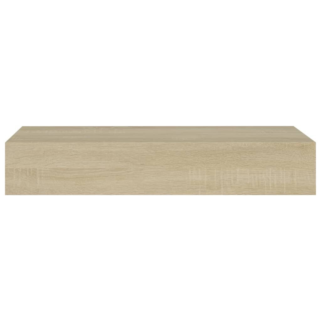 2x Zwevende Wandplank met Lade - Eikenlook MDF - 60cm - 34% Korting!