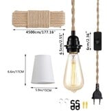 Boho Hanglamp met Stoffen Kap - 32% Korting