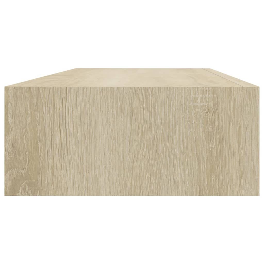 2x Zwevende Wandplank met Lade - Eikenlook MDF - 60cm - 34% Korting!