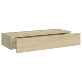 2x Zwevende Wandplank met Lade - Eikenlook MDF - 60cm - 34% Korting!
