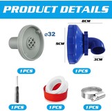 360° Draaibaar Zwembad Inlaat Mondstuk | 32mm | ABS | 26% Korting