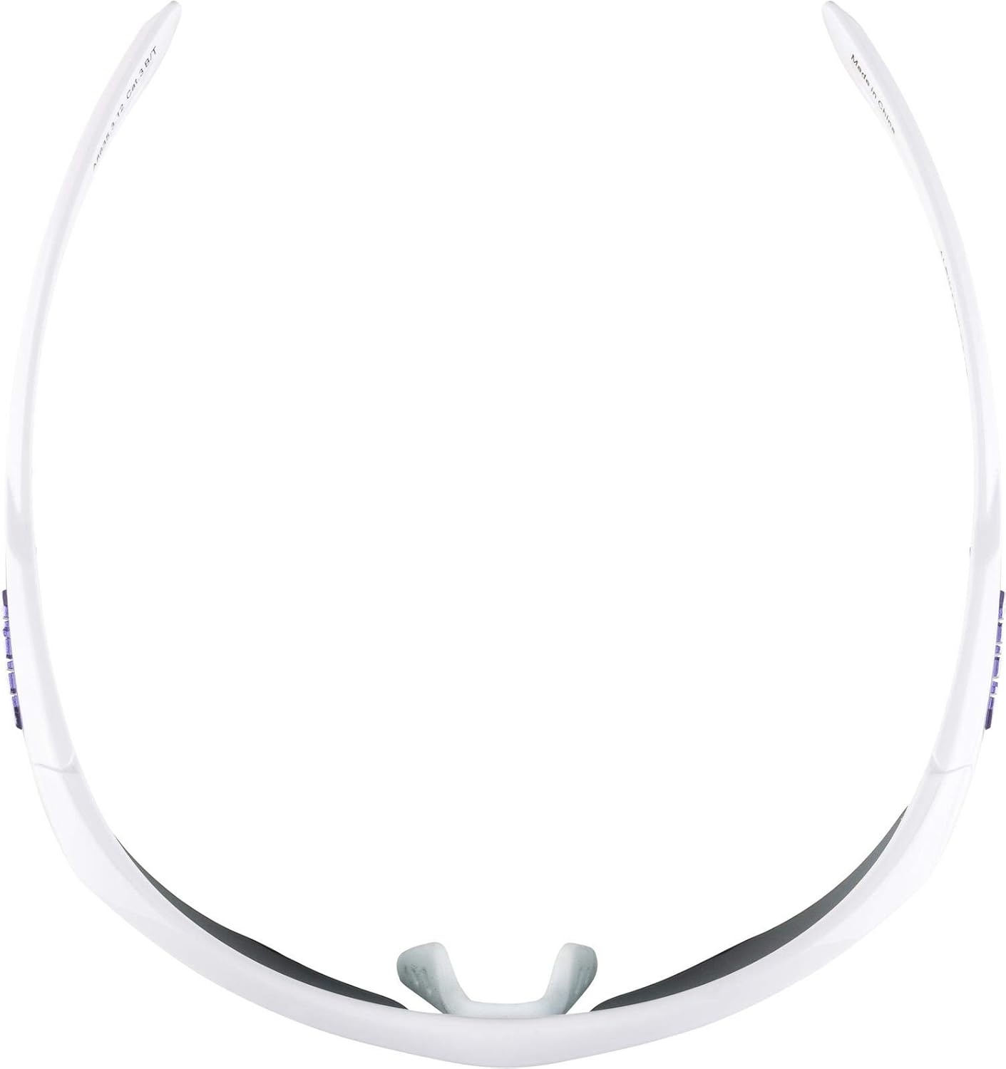 Alpina NYLOS HR Fietsbril/Sportbril - Wit/Paars Glans, Gespiegelde Lens - 33% Korting