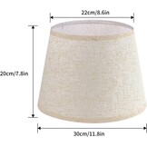 Stoffen Lampenkap Wit Linnen voor Diverse Lampen - Ø30cm - 74% Korting