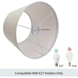 Stoffen Lampenkap Wit Linnen voor Diverse Lampen - Ø30cm - 74% Korting
