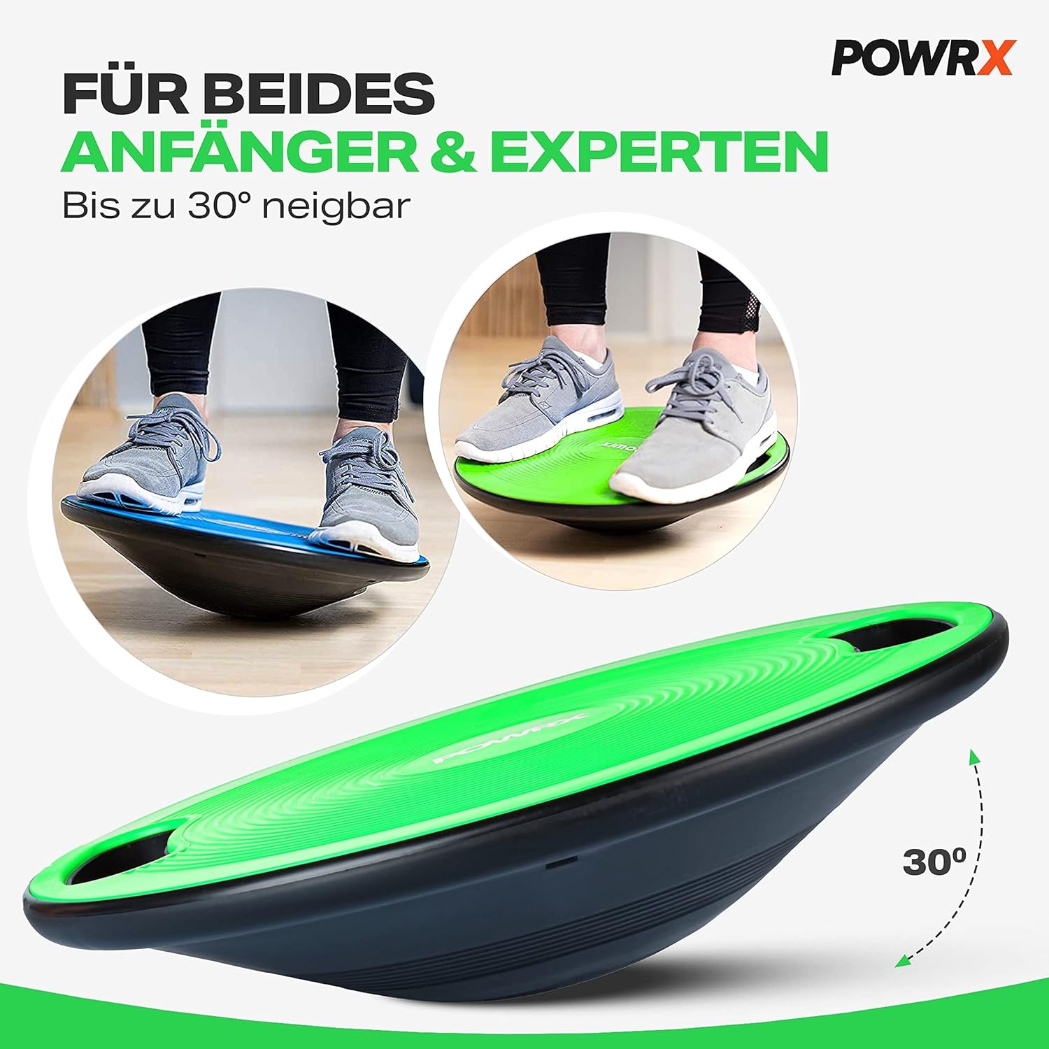 Balanstrainer Wobbelbord Groen (33%) - Proprioceptie & Fysiotherapie