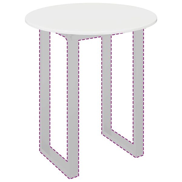 Hoogglans Wit Tafelblad 70x70cm - Bewerkt Hout (34% Korting)