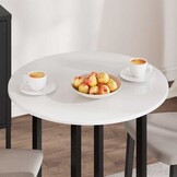 Hoogglans Wit Tafelblad 70x70cm - Bewerkt Hout (34% Korting)