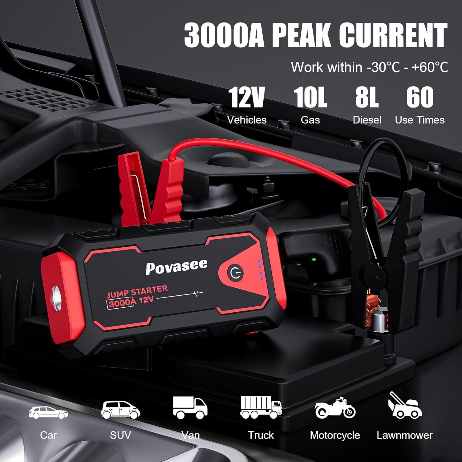 Starthulp Powerbank 3000A 12V: Auto Starten met 34% Korting