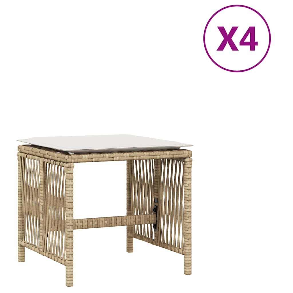 VidaXL Tuinkrukken 4 st. met Kussens - Beige, 59% Korting!