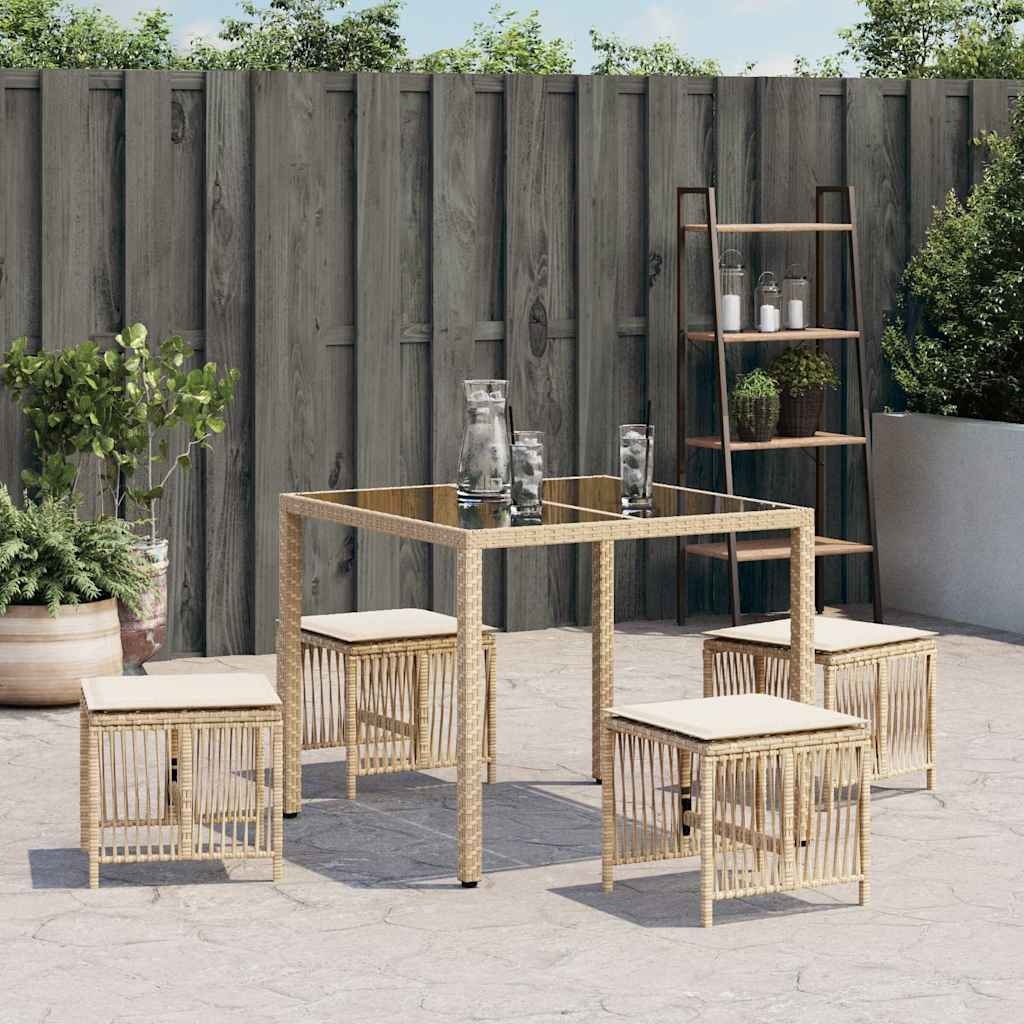 VidaXL Tuinkrukken 4 st. met Kussens - Beige, 59% Korting!