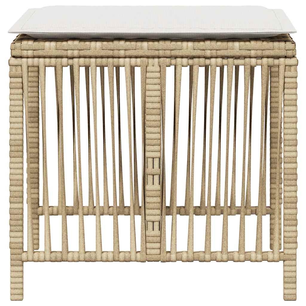 VidaXL Tuinkrukken 4 st. met Kussens - Beige, 59% Korting!