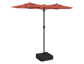 Dubbele Parasol met LED's Terracotta 316x240 cm - 35% Korting!