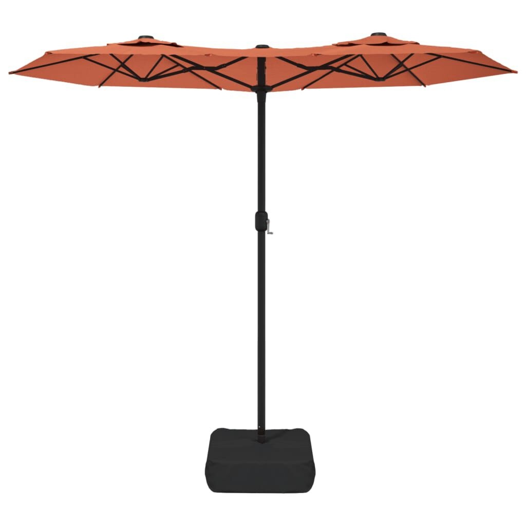 Dubbele Parasol met LED's Terracotta 316x240 cm - 35% Korting!