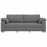 Donkergrijze bank met kussen - 219cm - 35% Korting