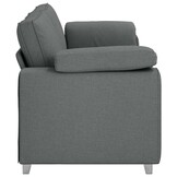 Donkergrijze bank met kussen - 219cm - 35% Korting