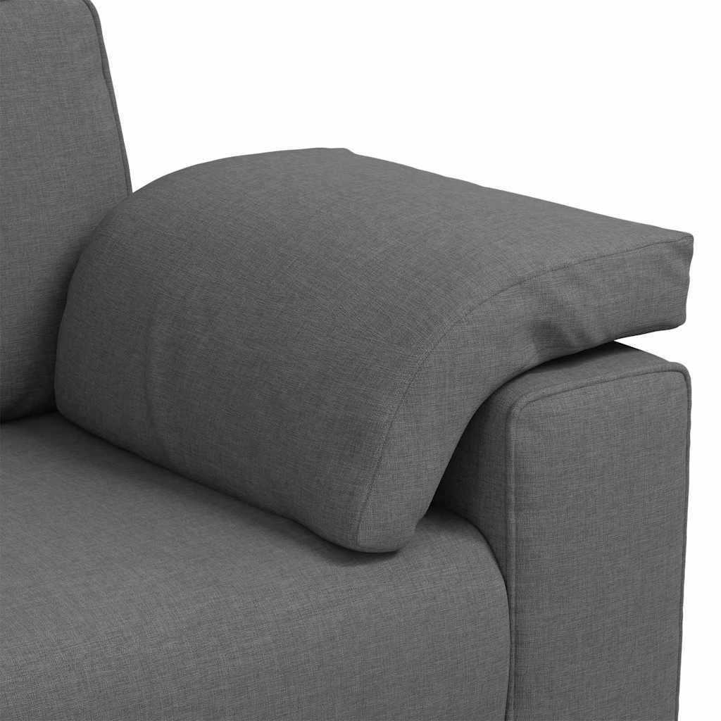 Donkergrijze bank met kussen - 219cm - 35% Korting
