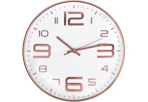Moderne Wandklok 30 cm Roségoud Stil - 76% Korting!