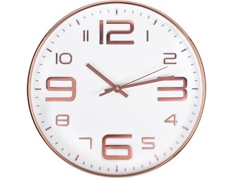 Moderne Wandklok Roségoud 30cm Stil Niet-Tikkend - 74% Korting
