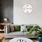 Moderne Wandklok Roségoud 30cm Stil Niet-Tikkend - 74% Korting