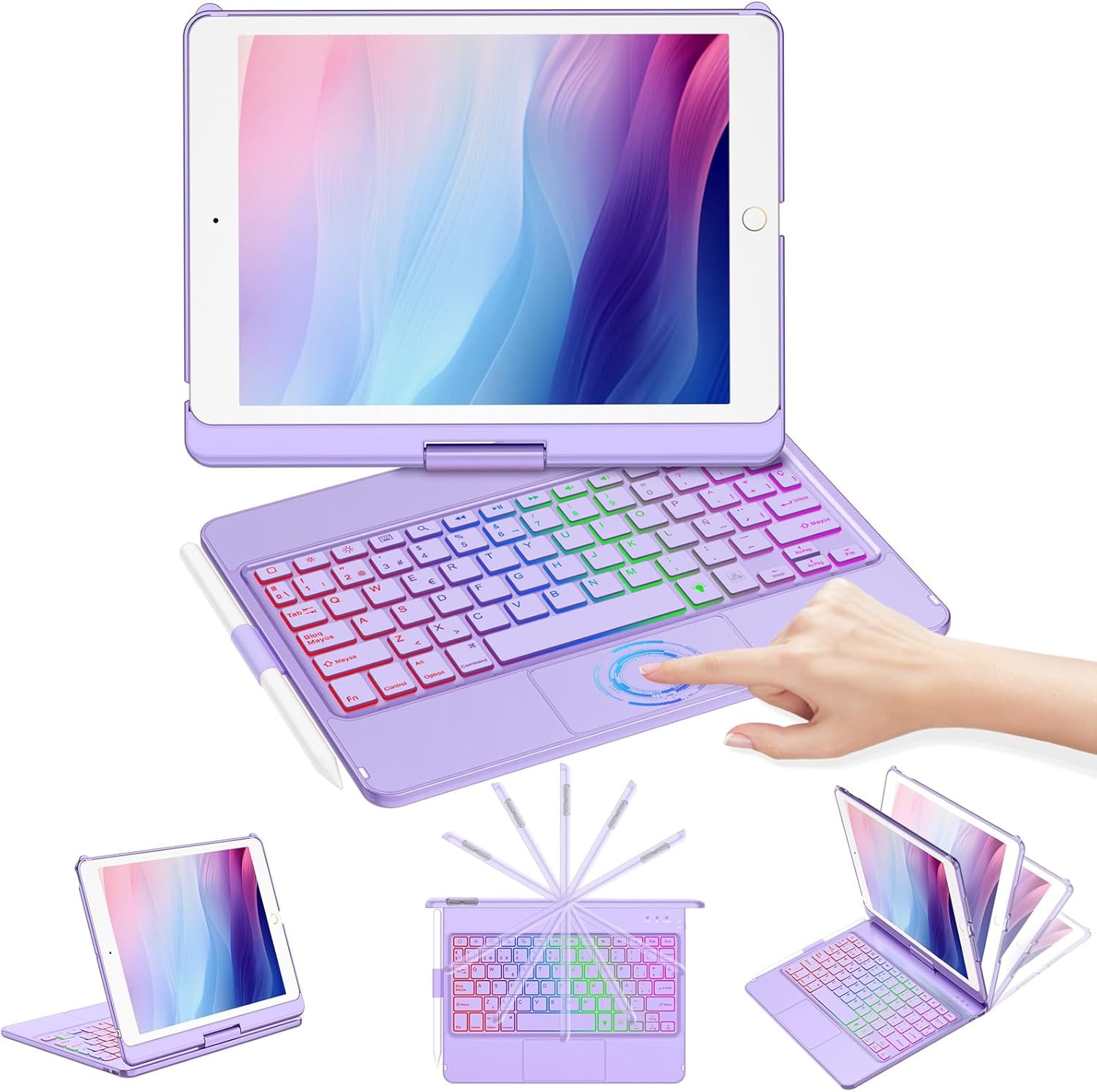 Toetsenbordhoes met Touchpad & Potloodhouder - iPad 10.2" (28% korting)