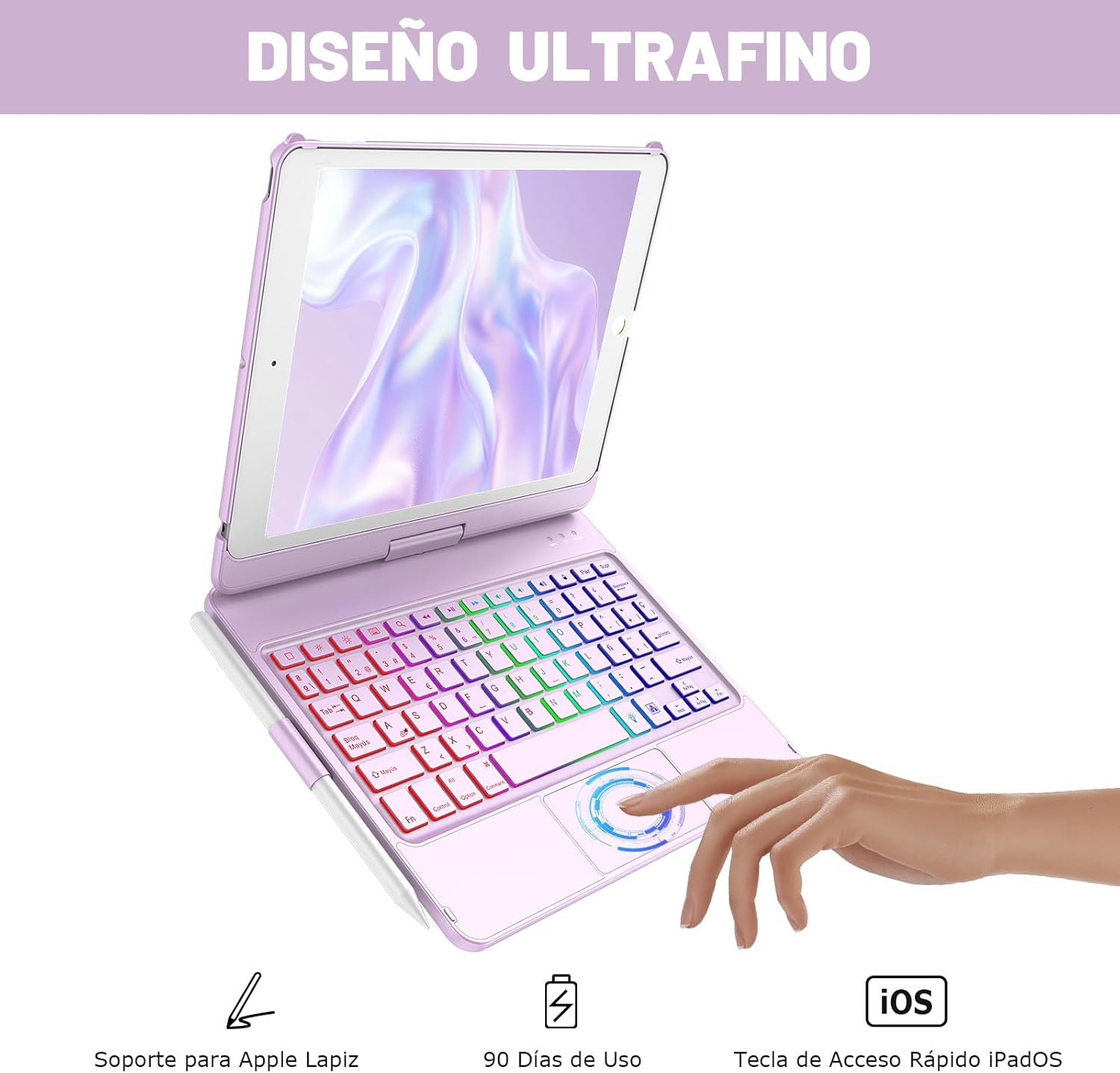Toetsenbordhoes met Touchpad & Potloodhouder - iPad 10.2" (28% korting)