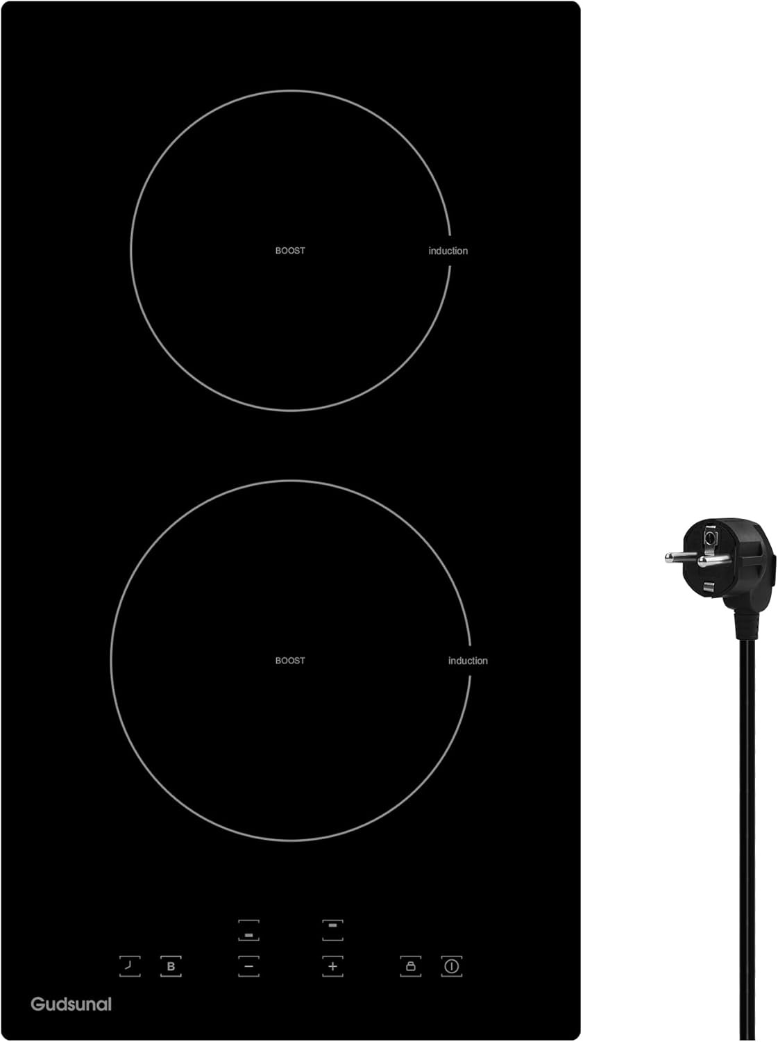 Inductiekookplaat 3600W | 2 Zones | 9standen | Booster | -34%