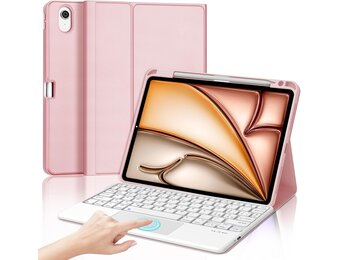 Roze iPad Air 11 Toetsenbordhoes met Touchpad (33% korting)