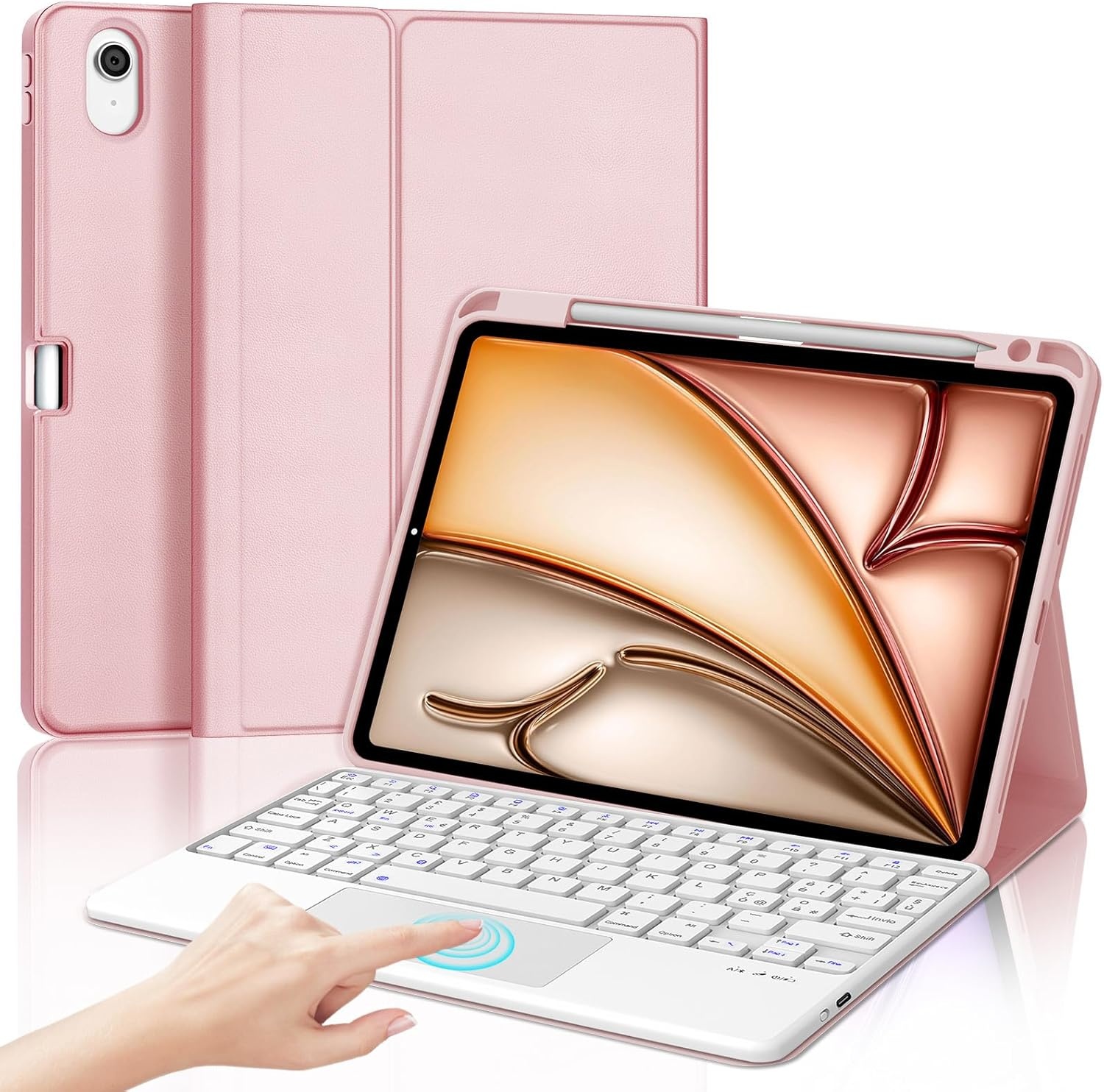 Roze iPad Air 11 Toetsenbordhoes met Touchpad (33% korting)