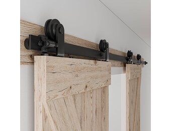 Schuifdeursysteem Zwart | 325cm Rail | Max 150kg/deur | 54% Korting!