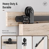 Schuifdeursysteem Zwart | 325cm Rail | Max 150kg/deur | 54% Korting!
