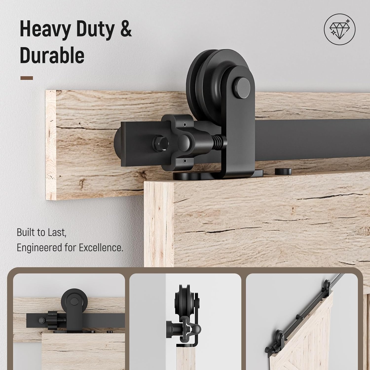 Schuifdeursysteem Zwart | 325cm Rail | Max 150kg/deur | 54% Korting!