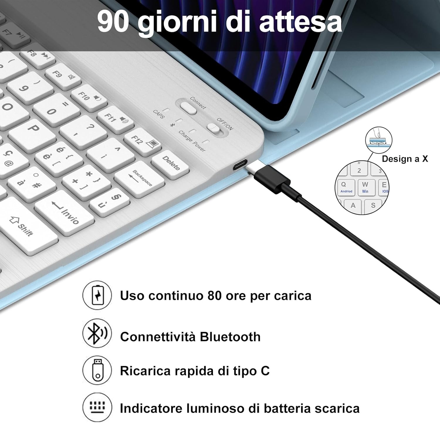 Toetsenbordhoes met Bluetooth voor Xiaomi Pad 7/8 Serie (11.2") - 28% Korting