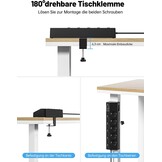 Tafelstekkerdoos met 5 stopcontacten, 2x USB-C PD 30W, 5m kabel, klembaar (-33%)