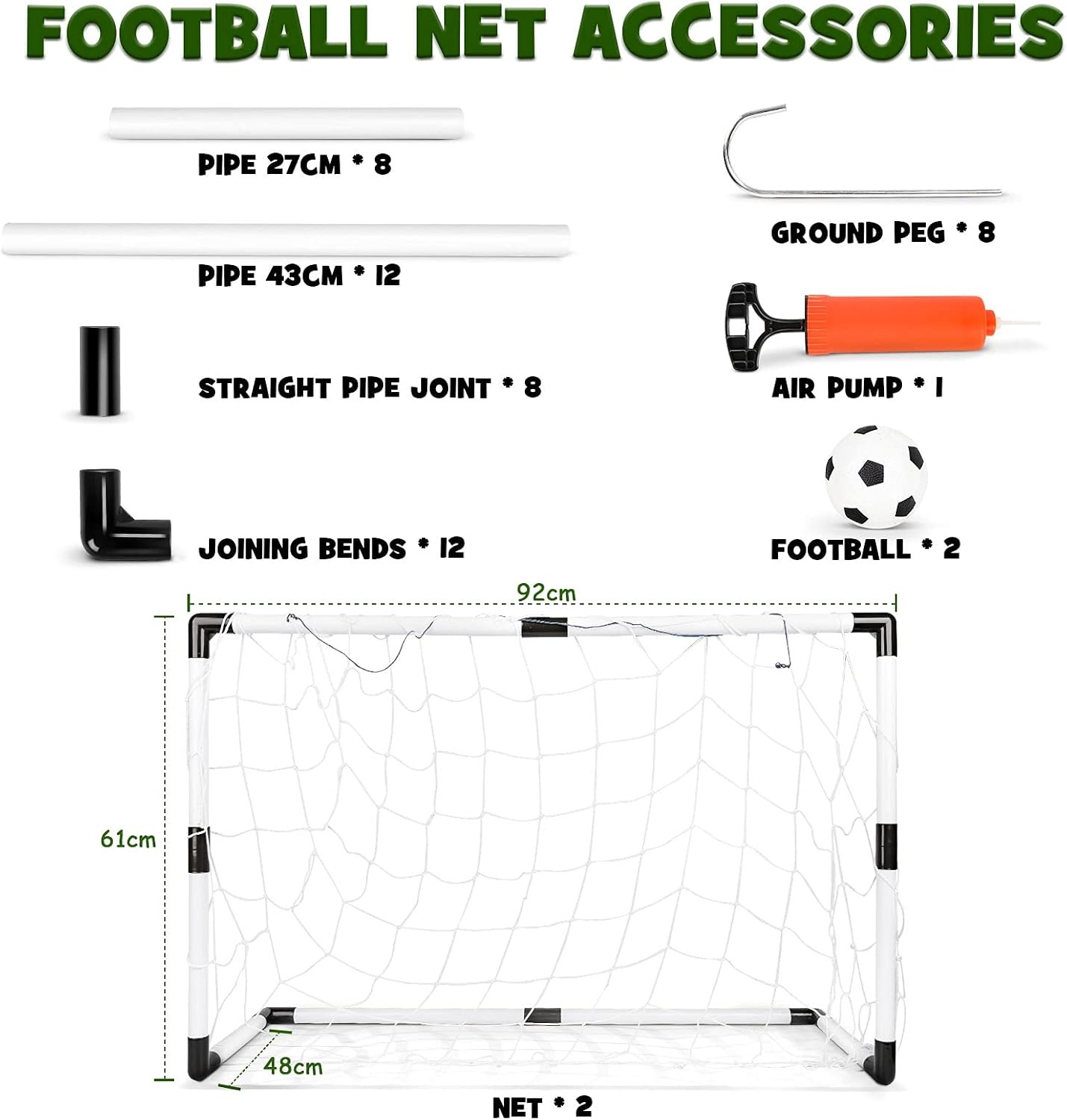 Voetbaldoelen Set Kinderen (2 stuks) - 33% Korting!