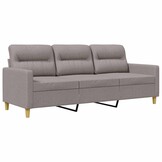 Taupe Stoffen Driezitsbank (180cm) - 30% Korting