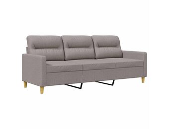 Taupe Stoffen Driezitsbank (180cm) - 30% Korting