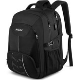Ruime Zwarte Laptoprugzak 55L | Waterdicht & USB | 34% Korting