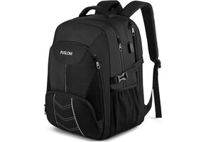 55L Waterdichte Laptoprugzak met USB-poort | Zwart | 51% Korting