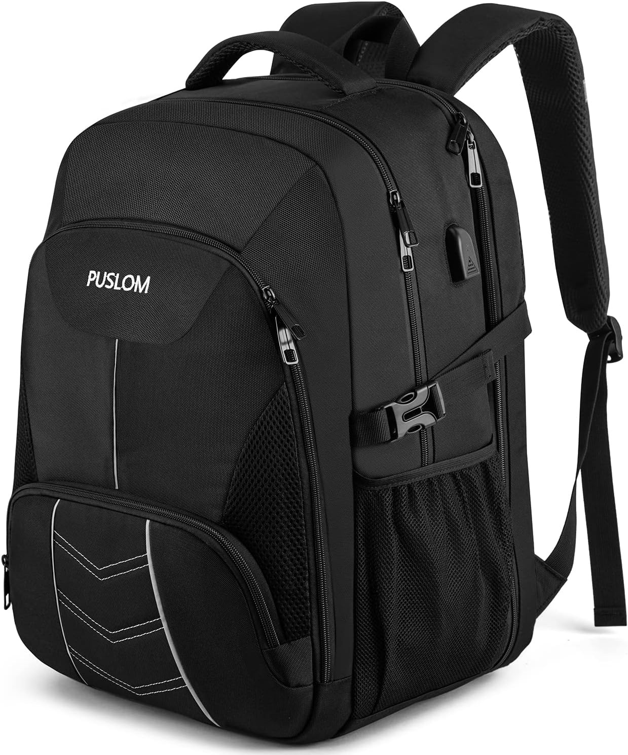Ruime Zwarte Laptoprugzak 55L | Waterdicht & USB | 34% Korting