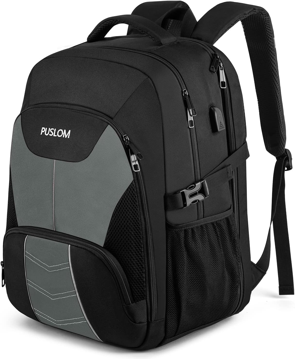 Ruime Zwarte Laptoprugzak 55L | Waterdicht & USB | 34% Korting
