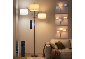Dimbaar LED Booglamp 36W - 187cm - Zwart